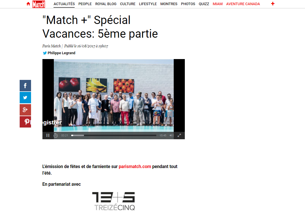 Match + Spécial Vacances Treizecinq5